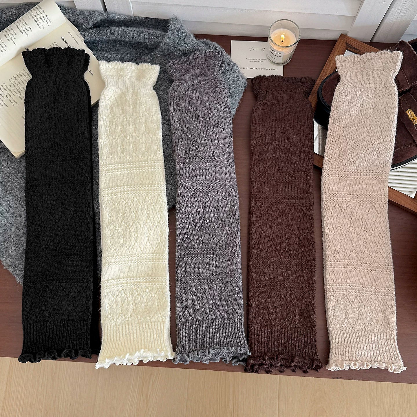 kooxss | Mid-Calf Non-Slip Socks for Fitness and Yoga