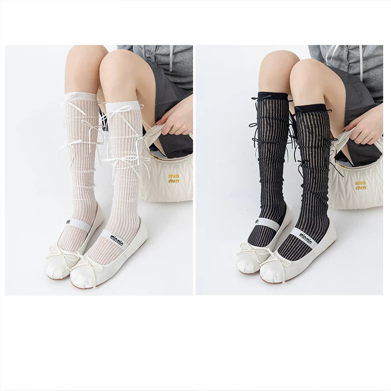 kooxss | Mid-Calf Fitness Socks for Women with Non-Slip Grip