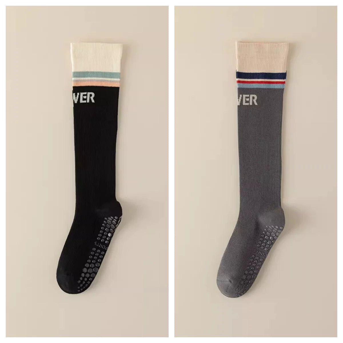 kooxss | Mid-Calf Non-Slip Socks for Home and Studio Workouts