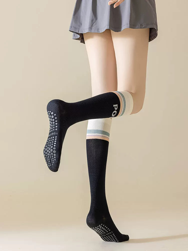 kooxss | Mid-Calf Non-Slip Socks for Home and Studio Workouts