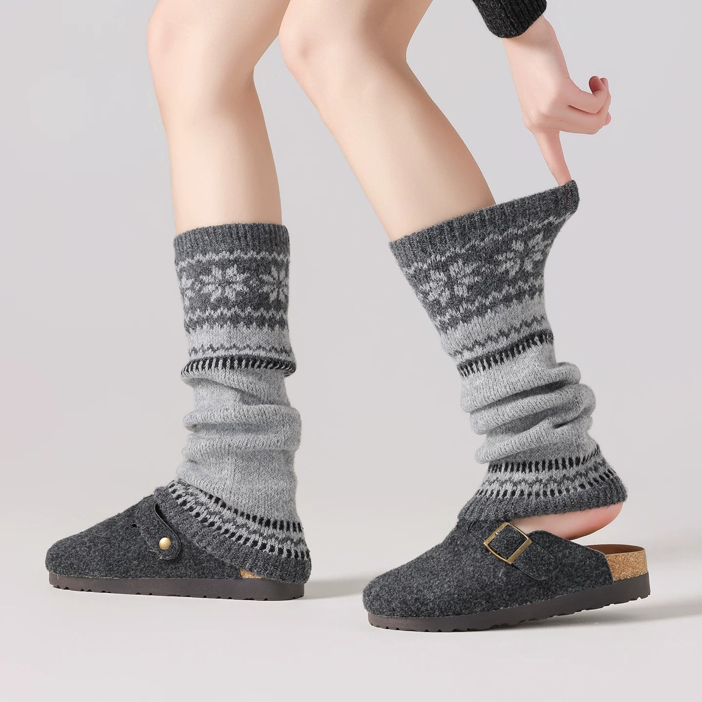 kooxss | Mid-Calf Non-Slip Socks for Indoor Fitness