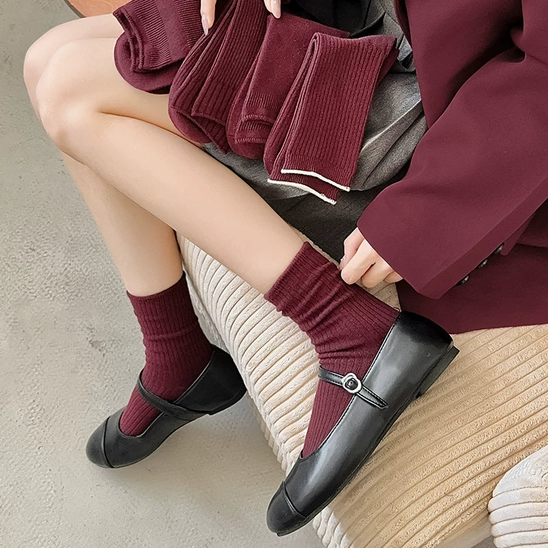 kooxss | Mid-Calf Elastic Socks for Women’s Indoor Sports