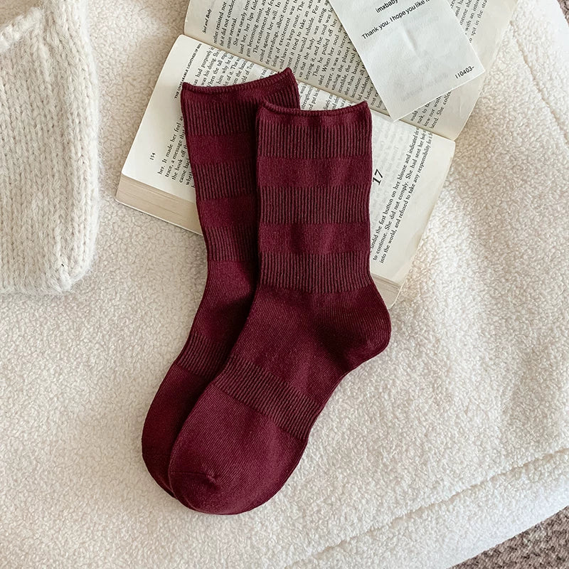 kooxss | Mid-Calf Elastic Socks for Women’s Indoor Sports