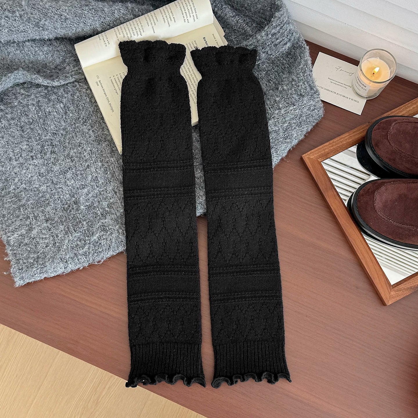 kooxss | Mid-Calf Non-Slip Socks for Fitness and Yoga