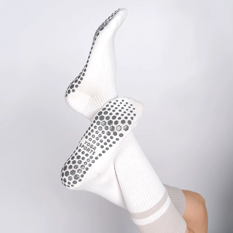 kooxss | Mid-Calf Non-Slip Socks for Running and Yoga