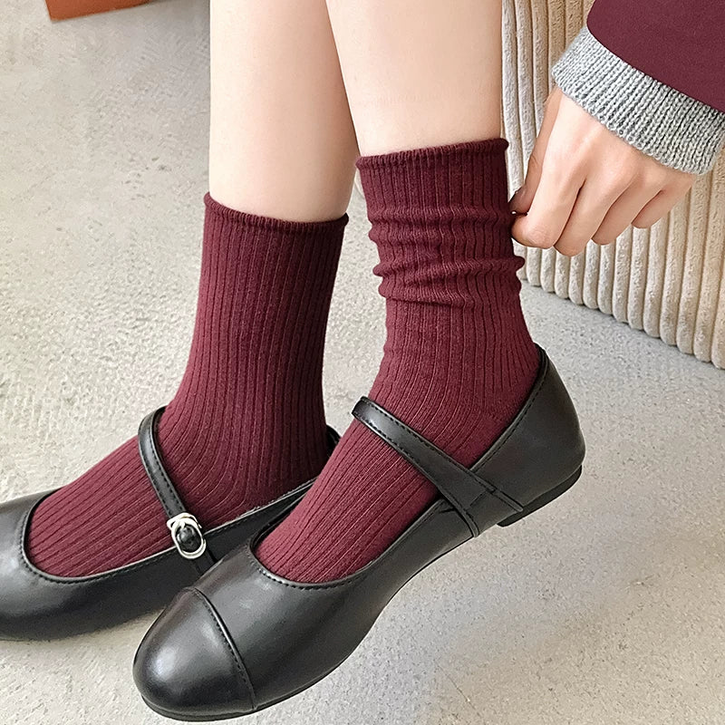 kooxss | Mid-Calf Elastic Socks for Women’s Indoor Sports