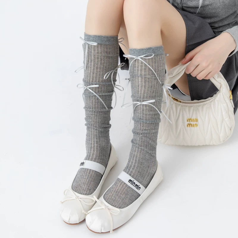 kooxss | Mid-Calf Fitness Socks for Women with Non-Slip Grip