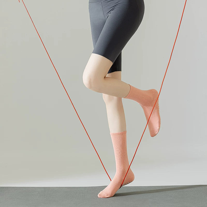 kooxss | Mid-Calf Non-Slip Socks for Yoga, Pilates, and Fitness