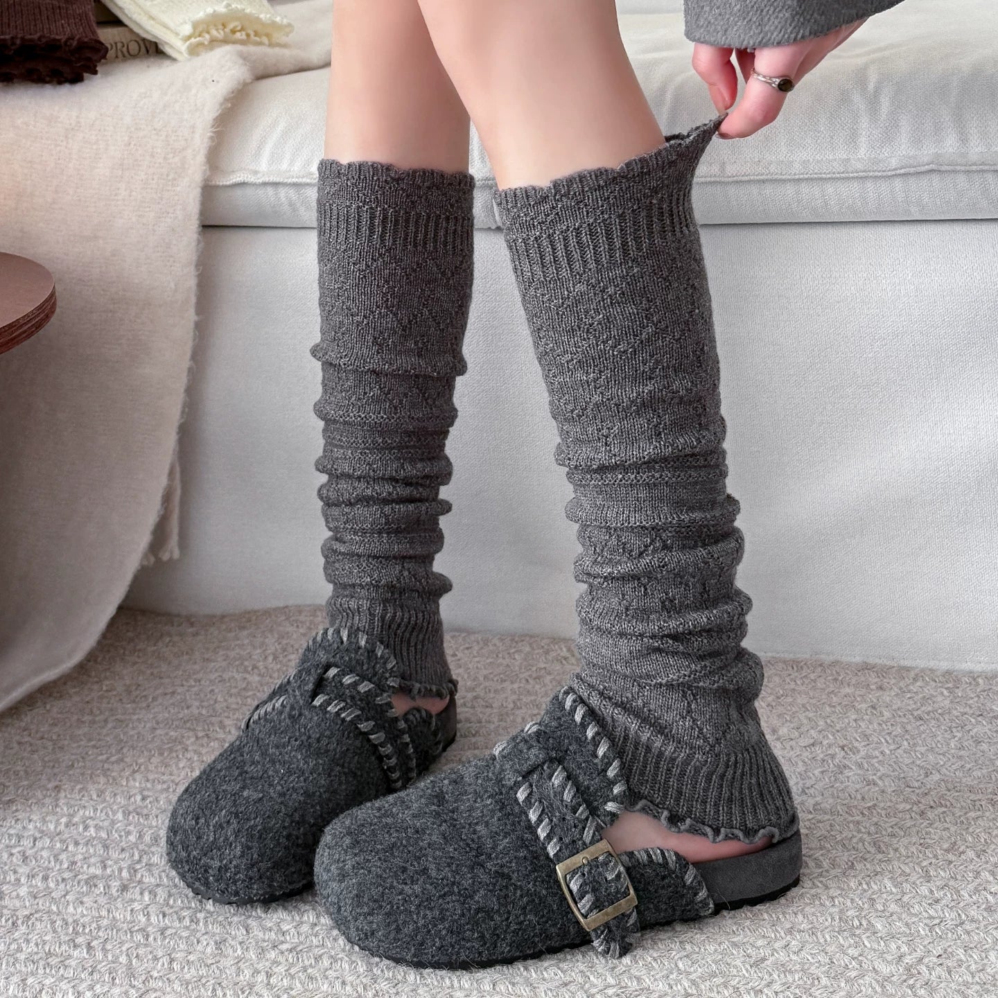 kooxss | Women’s Mid-Calf Elastic Socks for Running and Yoga