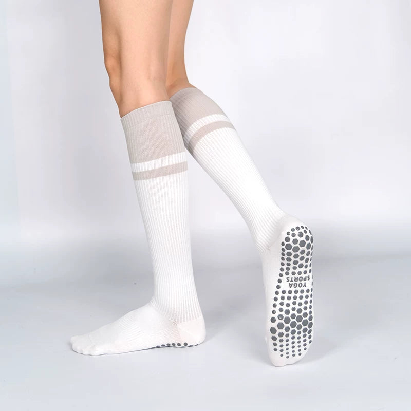 kooxss | Mid-Calf Non-Slip Socks for Running and Yoga