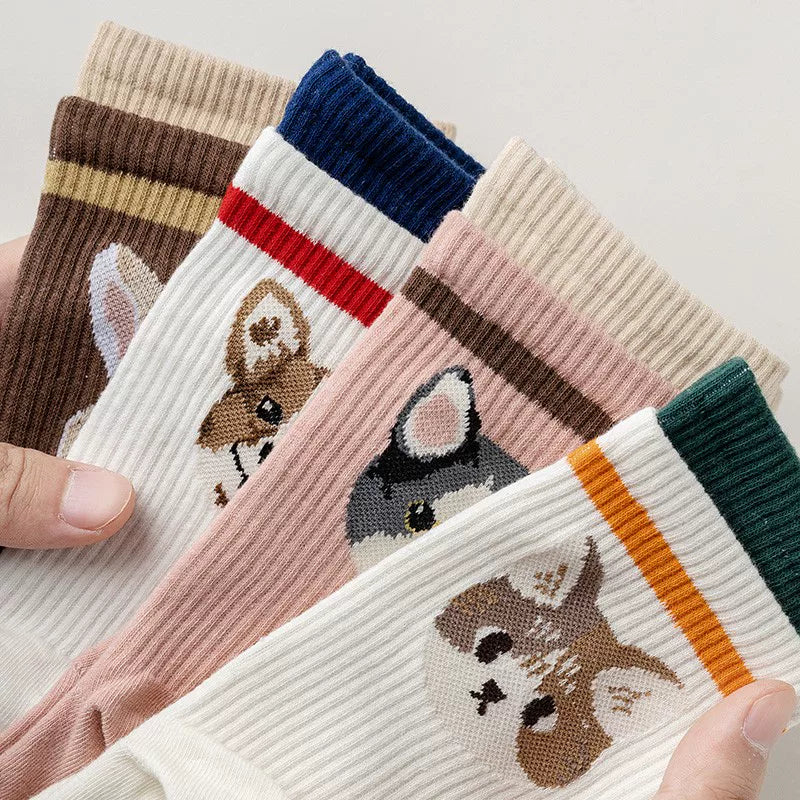 kooxss | Mid-Calf Split-Toe Socks with Grip for Fitness