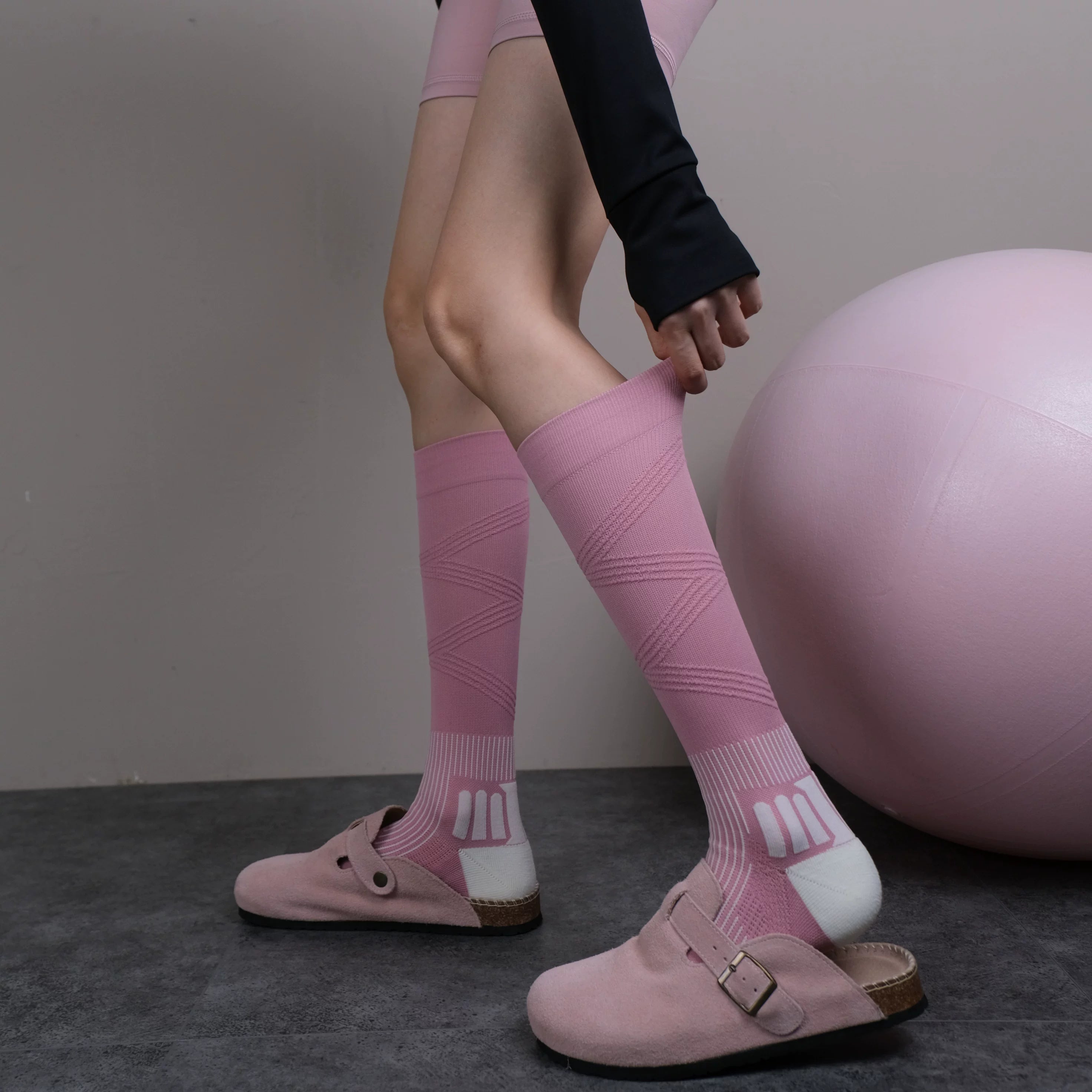 kooxss | Women’s Mid-Calf Elastic Socks for Indoor Fitness