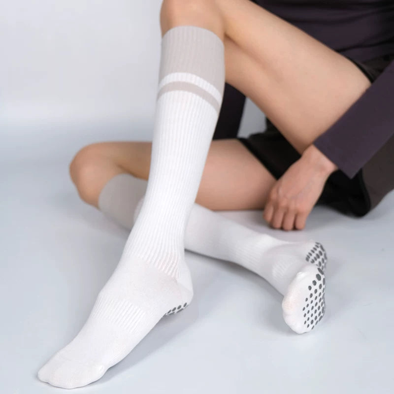 kooxss | Mid-Calf Non-Slip Socks for Running and Yoga
