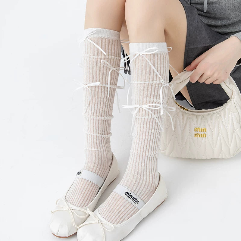 kooxss | Mid-Calf Fitness Socks for Women with Non-Slip Grip