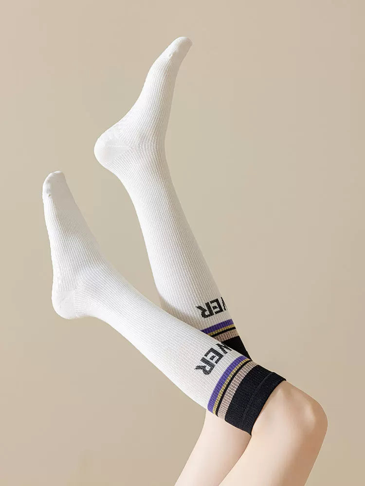 kooxss | Mid-Calf Non-Slip Socks for Home and Studio Workouts