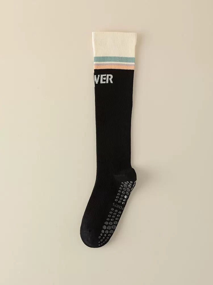 kooxss | Mid-Calf Non-Slip Socks for Home and Studio Workouts