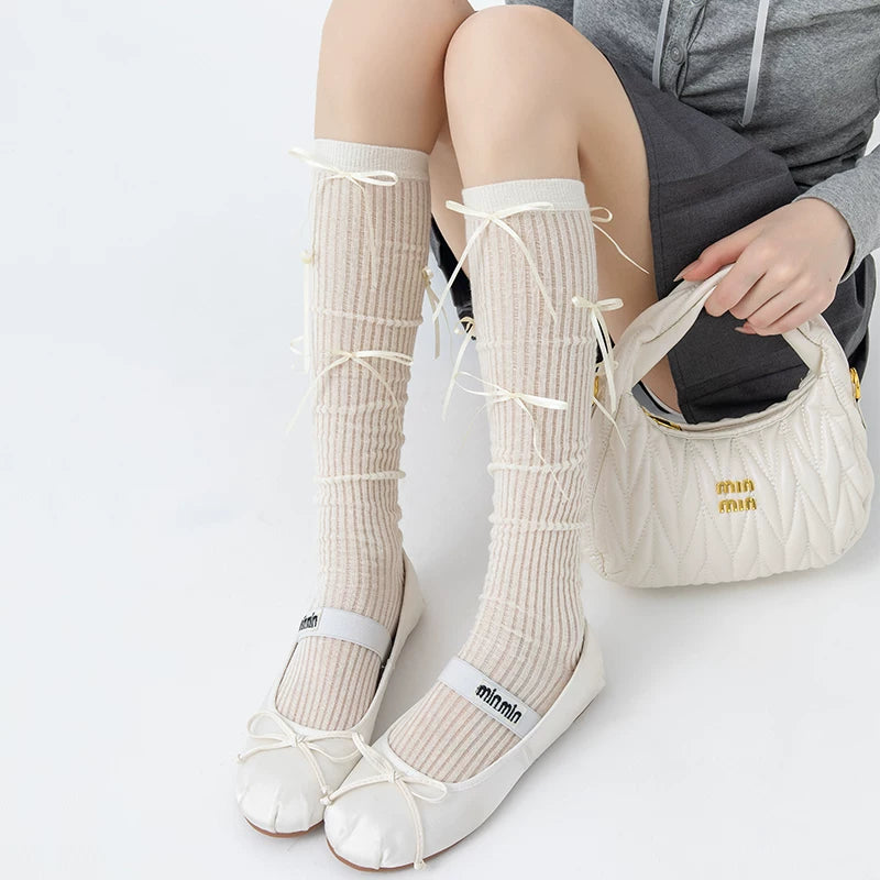 kooxss | Mid-Calf Fitness Socks for Women with Non-Slip Grip