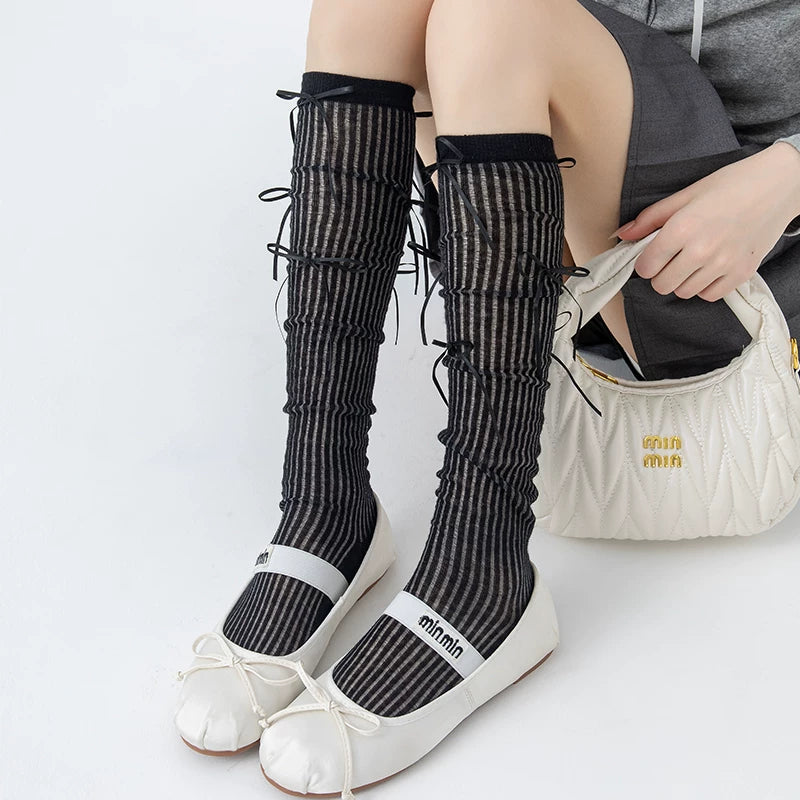 kooxss | Mid-Calf Fitness Socks for Women with Non-Slip Grip
