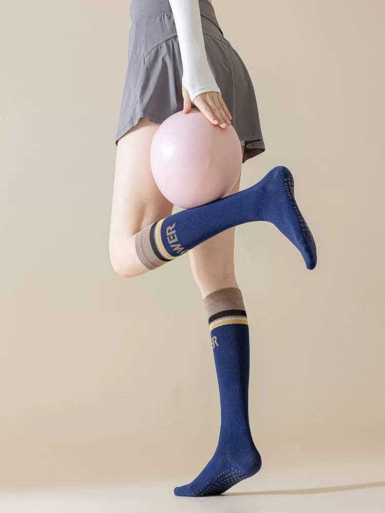 kooxss | Mid-Calf Non-Slip Socks for Home and Studio Workouts