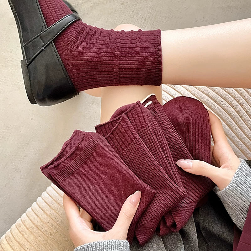 kooxss | Mid-Calf Elastic Socks for Women’s Indoor Sports